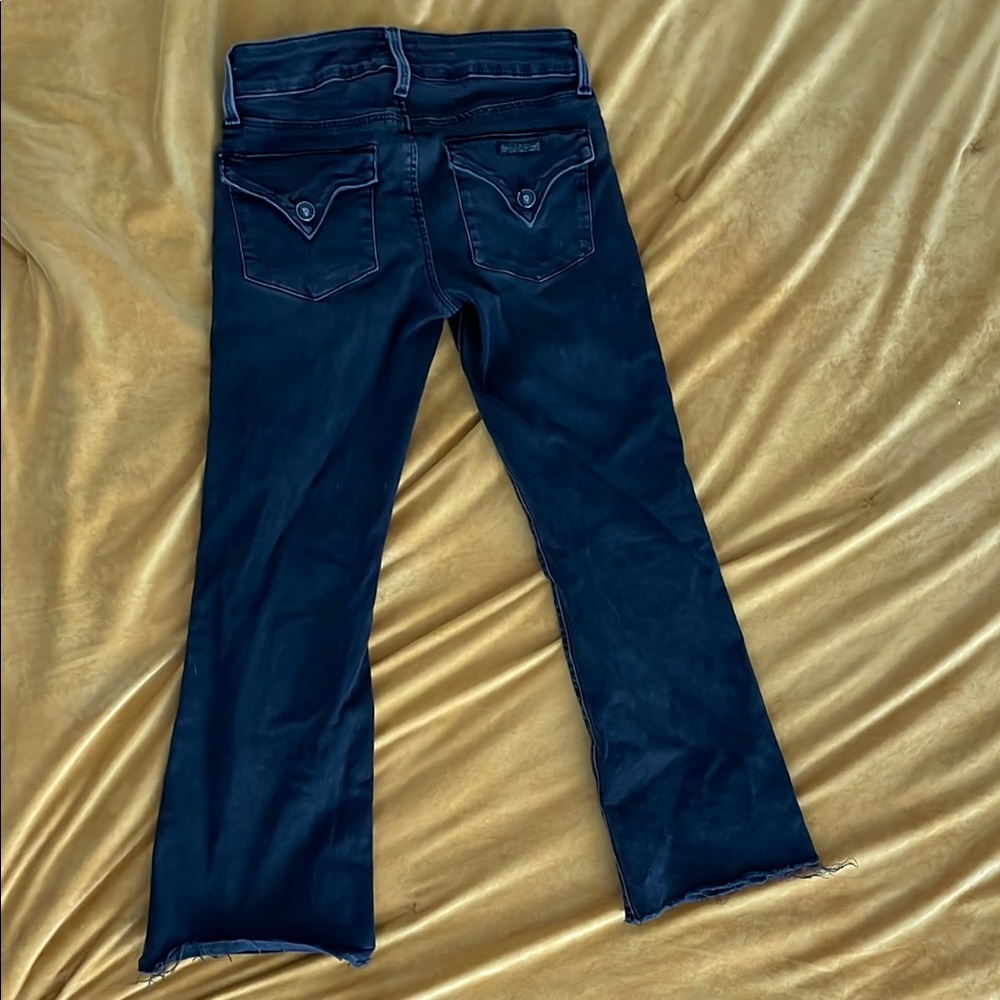 Hudson Jeans Black Flare Wide Leg Jeans